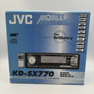 JVC KD-SX770 Detachable CD Player In Dash Receiver New In Box Old Stock - Image 1 of 3
