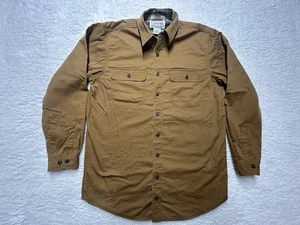 L.L. Bean Hurricane Hemd schwer braun Flanell gefüttert Knopfleiste Arbeitsjacke M Tall - Bild 1 von 20