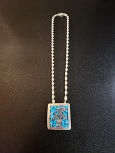 Taxco 925 Silver Pendant Mexico Necklace Brooch Fashion Art Jewelry Style Aztec - Picture 1 of 24