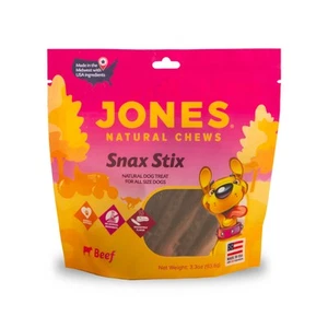 Jones Sausage Sticks 3oz - Natural Dog Treats For all Sizes, Beef Flavor - Picture 1 of 2