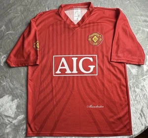 Manchester United F.C. Camicia Uomo XL AIG Barclays Red Devils Ronaldo #7 - Foto 1 di 8