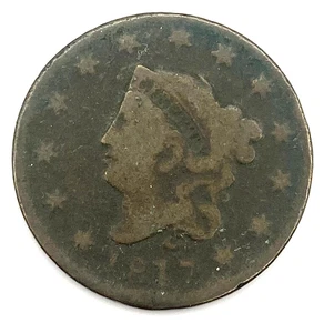 1817 Matron Head Large Cent 13 Stars Appears to be G / VG - Picture 1 of 8