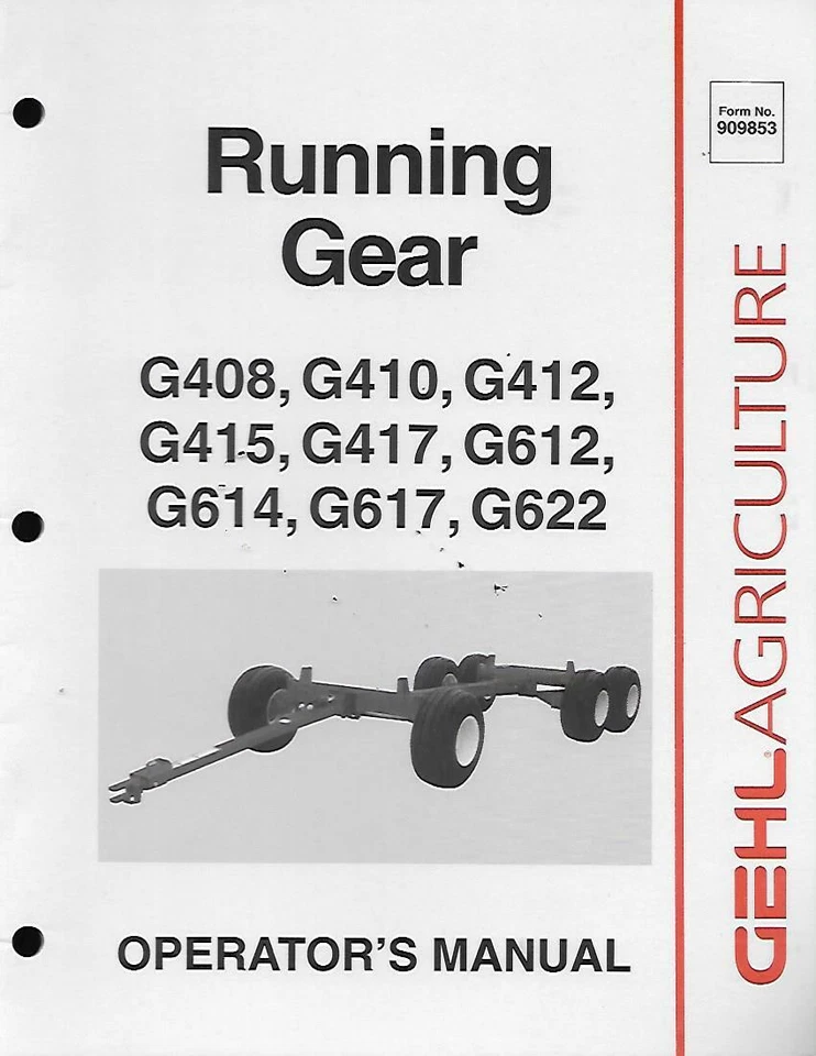 MANUAL DEL OPERADOR DEL ENGRANAJE DE FUNCIONAMIENTO GEHL, VARIOS MODELOS DIFERENTES Foto 1 de 1