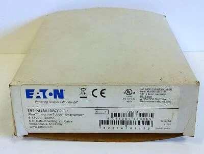 Eaton E59-M18A108C02-D1 6-48 V DC Inductive Proximity Sensor - Image 1 of 3