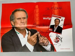 WOLFGANG OVERATH '1. FC Köln' Weltmeister 1974 signed Poster 42x60 Autogramm - Picture 1 of 2