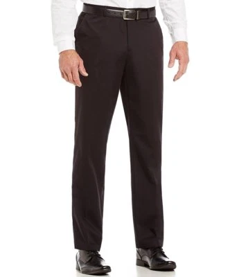 $200 Calvin Klein Men'S Black Fit Microfiber Flat Front Dress Pants 40 W 32 L - Image 1 of 2