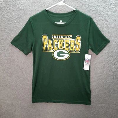Camisa Green Bay Packers Niños Extra Grande Verde Elastizada Rendimiento NFL Fútbol Foto 1 de 4
