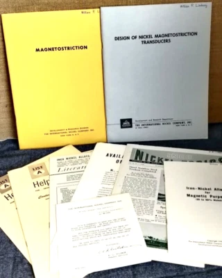 1960s International Nickel Co. Technical publications ~ Magnetostrsiction +More - Image 1 of 4