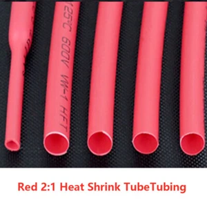 0.6mm-80mm Red 2:1 Heat Shrink Tube Tubing Sleeving Heatshrink Wrap Wire Cable - Picture 1 of 5