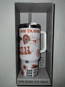 UT Texas Longhorns NCAA Bling Colossal Tumbler 46oz LIMITED EDITION Hook ‘em - Picture 1 of 2