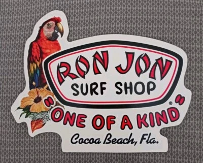 Ron Jon Surf Shop "One of a Kind" Cocoa Beach, Florida Sticker Decal Parrott