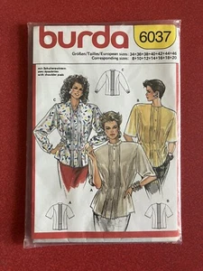 Vintage Burda pattern 6037. blouses, size 8-20, UNCUT - Picture 1 of 1