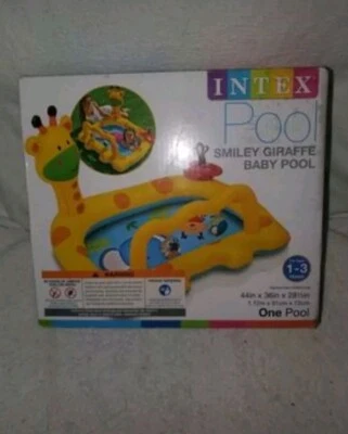 Intex Pool Smiley Giraffe Baby Pool Ages 1-3 44" x 36" x 28.5" New  - Image 1 of 4