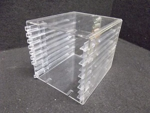Ständer für 10 CD's mit Auswerffunktion, aus Kunststoff, Transparent. #IK-625 - Bild 1 von 2