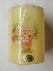 Vintage Strawberry Shortcake 3 1/8" Tall By 2" Wide Round Candle - Picture 1 of 8