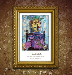 GROSSES POSTER Pablo Picasso - Dora Maar im Sessel - Wandbilddruck 36x24 - Bild 1 von 4