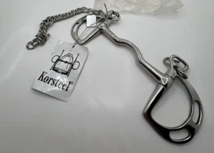 Korsteel 14126 Stainless Steel Cambridge Mouth Slotted Ring Kimblewick Bit 5 in. - Picture 1 of 9