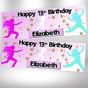 Dance D1 Girls Street Personalised Birthday Celebration Party Banner Theme - Picture 1 of 8