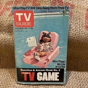 Vintage TV Guide August 1981 Miss Piggy Muppets My Life Le Top No Label Magazine - Picture 1 of 4