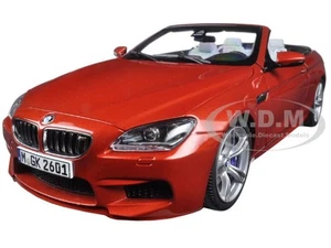 BMW M6 F12M CONVERTIBLE SAKHIR ORANGE 1/18 DIECAST MODEL CAR BY PARAGON 97063 - Picture 1 of 6