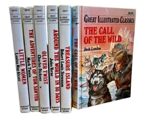 Great Illustrated Classics Lot of 6 Hardcover Homeschool Teacher Baronet Books - Picture 1 of 6