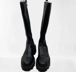 Zara Tall Chunky Lug Sole Combat Boots Size EUR 41/US 10 - Picture 1 of 10