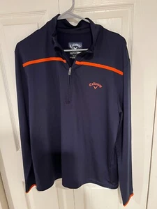 Callaway Golf Quarter Zip – Mens Medium – Navy/Orange Long Sleeve Athletic - Picture 1 of 2