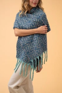 Powder Athena Cosy Womens Scarf (Denim & Taupe) Gift Bag AW23 RRP £32 (50% OFF) - Picture 1 of 2