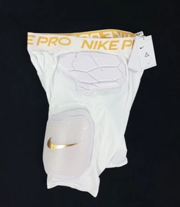 NEU Nike Pro Hyperstrong gepolstert weiß gold Fußball Gürtel Shorts AQ2732-101 - Bild 1 von 8