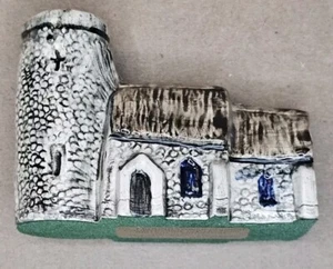 Tey Pottery Britain in Miniature Round Tower Church No 7 Figure Ornament - Picture 1 of 7