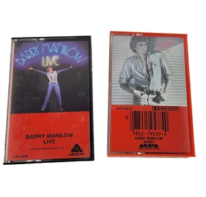 Vintage Arista Cassette Tapes Barry Manilow 1977 Live & 1980 Barry Albums - Imagen 1 de 5