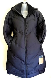 AUTÉNTICA NUEVA CON ETIQUETAS $299 The North Face Albroz con capucha 550 Parka aislada de plumón en negro MED - Imagen 1 de 12