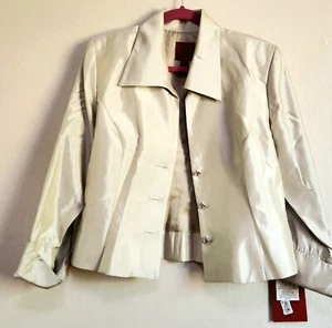 Women's NWT - JS Collections Blazer- Canada - Size Medium- Champagne Color - Picture 1 of 12