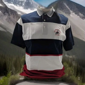 Hajo Polo Shirt Poloshirt Kurzarm Gr. XXL 56 Rot Weiß Blau gestreift - Bild 1 von 4