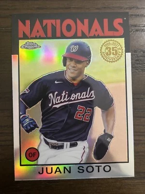 2021 Topps Chrome 1986 Throwback #86BC-4 Juan Soto Washington Nationals - Image 1 of 2
