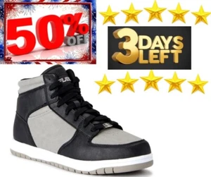 Fubu Heritage Size 8 Men's Basketball High Top Tennis Shoes Sneakers Gray Blk - Picture 1 of 24