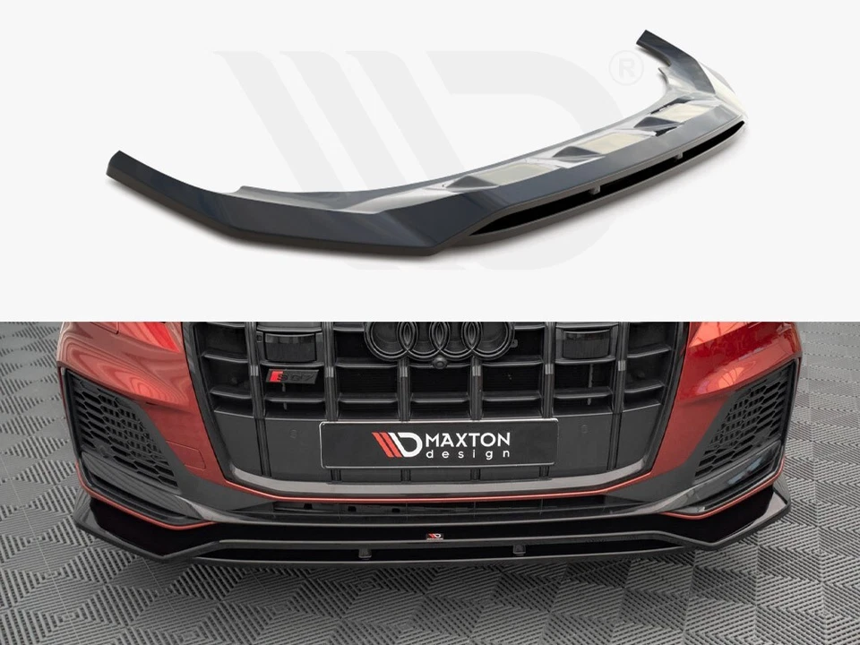 For Audi SQ7 /Q7 S-Line Mk2 (4M) Front Diffuser Splitter Maxton Design Gloss ABS