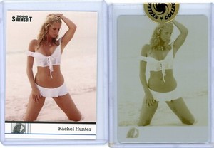 RACHEL HUNTER 2006 SPORTS ILLUSTRATED SI SWIMSUIT #72 YELLOW PRINTING PLATE 1/1!
