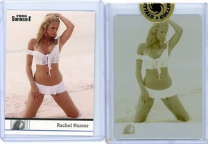 RACHEL HUNTER 2006 SPORTS ILLUSTRATED SI SWIMSUIT #72 YELLOW PRINTING PLATE 1/1! - Picture 1 of 2