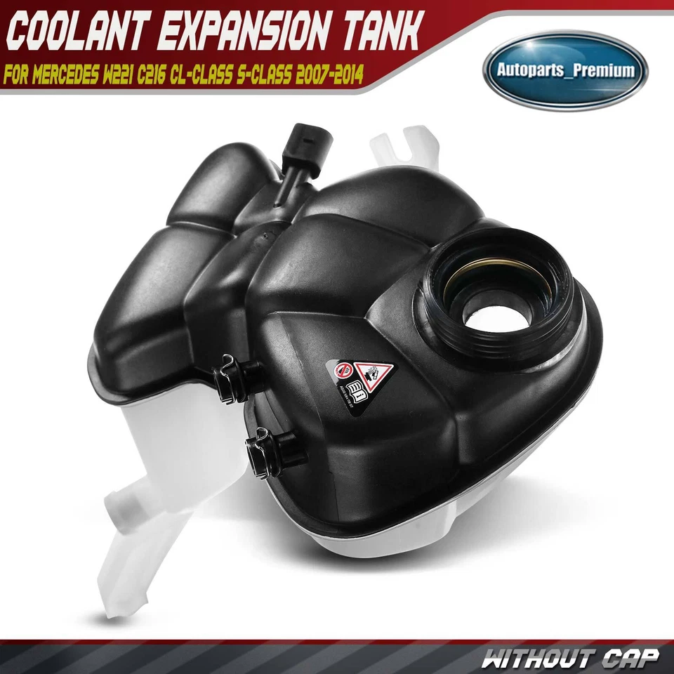 Coolant Expansion Tank w/o Cap for Mercedes-Benz C216 W221 CL500 S350 2215000349 - Image 1 of 4