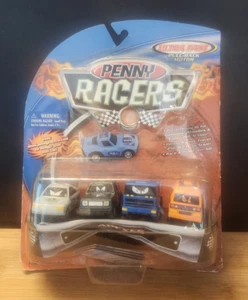 Vintage NOS Orig Box PENNY RACERS "Apexes" Set di 4, #03854 Pull-back Motor Car - Foto 1 di 2