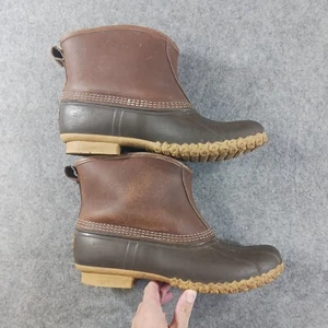 LL BEAN Boots Shearling Lined Slip On Womens Size 13 USA Made Vintage - Picture 1 of 8