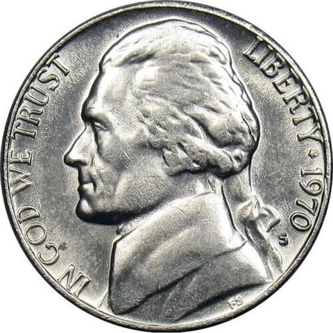 1970 S Jefferson Nickel Cover