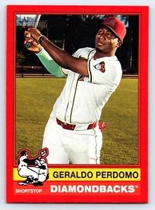 2025 Topps Heritage Red Border Geraldo Perdomo Arizona Diamondbacks #157 - Picture 1 of 2