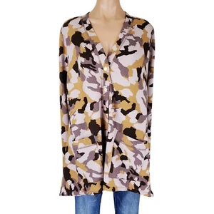 Logo Lounge Lori Goldstein L Large Cardigan Jacke Damen Camo Print French Terry - Bild 1 von 13