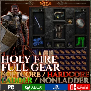 ✅ HOLY FIRE PALADIN FULL SET ✅ PC PS4 PS5 XBOX SWITCH ✅ D2R DIABLO 2 RESURRECTED - Picture 1 of 2