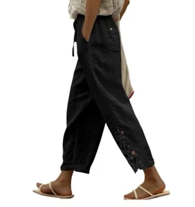 Plus Size Pants for Women Casual Linen Pants Lightweight Size XL - Picture 1 of 5