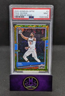 2020–21 Panini Donruss Optic Paul George быстрый завтрак золотая призма /10 PSA 9 КАК НОВАЯ - Изображение 1 из 4