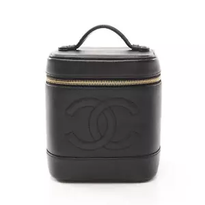 CHANEL COCO Mark Handtasche A01998 Leder Schwarz Gebraucht GHW - Bild 1 von 12