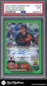2023 Topps Chrome Update Autographs Green RC #AC-AR Adley Rutschman /99 PSA 9 - Bild 1 von 2